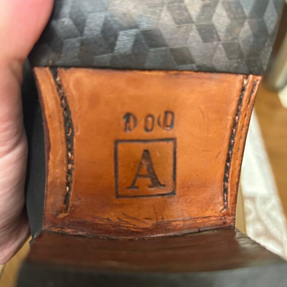 Adelante Boot Co. handmade leather Chelsea heeled boots mahogany/black size 10D - Picture 6 of 6